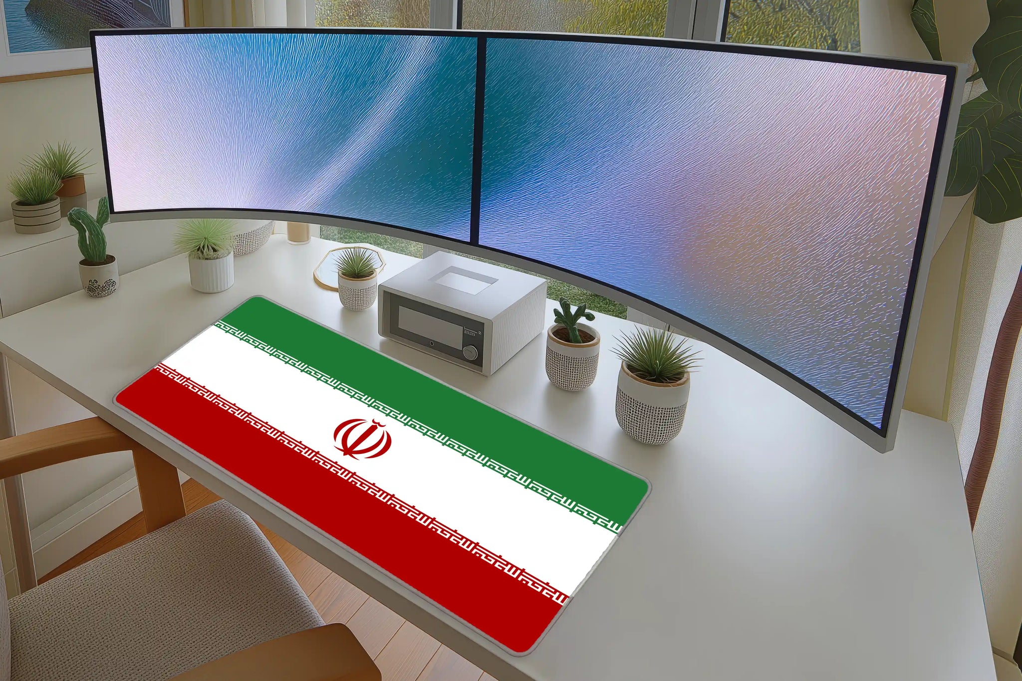 Iran Flag Desk Mat – Team Iran Sports Fan Gaming Mouse Pad