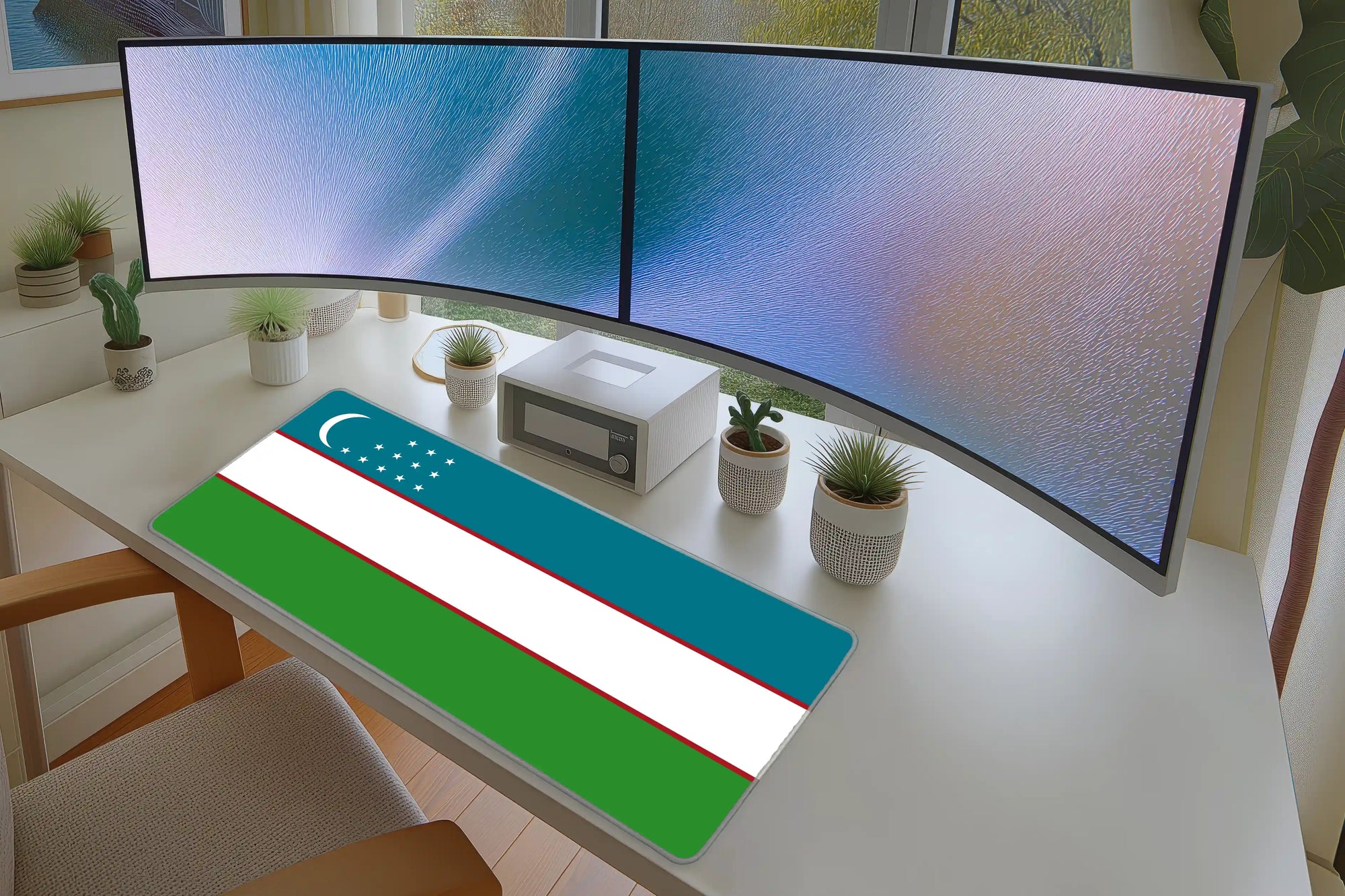 Uzbekistan Flag Desk Mat – Team Uzbekistan Fan Gaming Mouse Pad