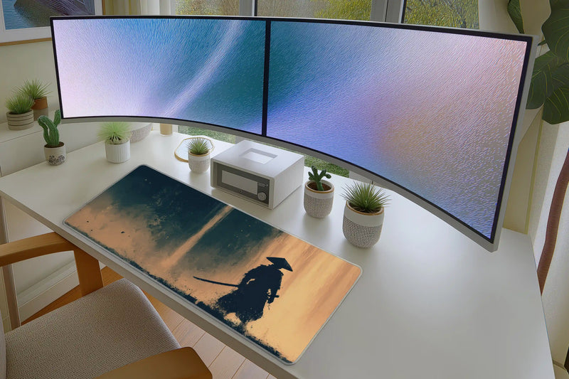 Samurai Warrior Silhouette Mousepad – Bold Zen Aesthetic