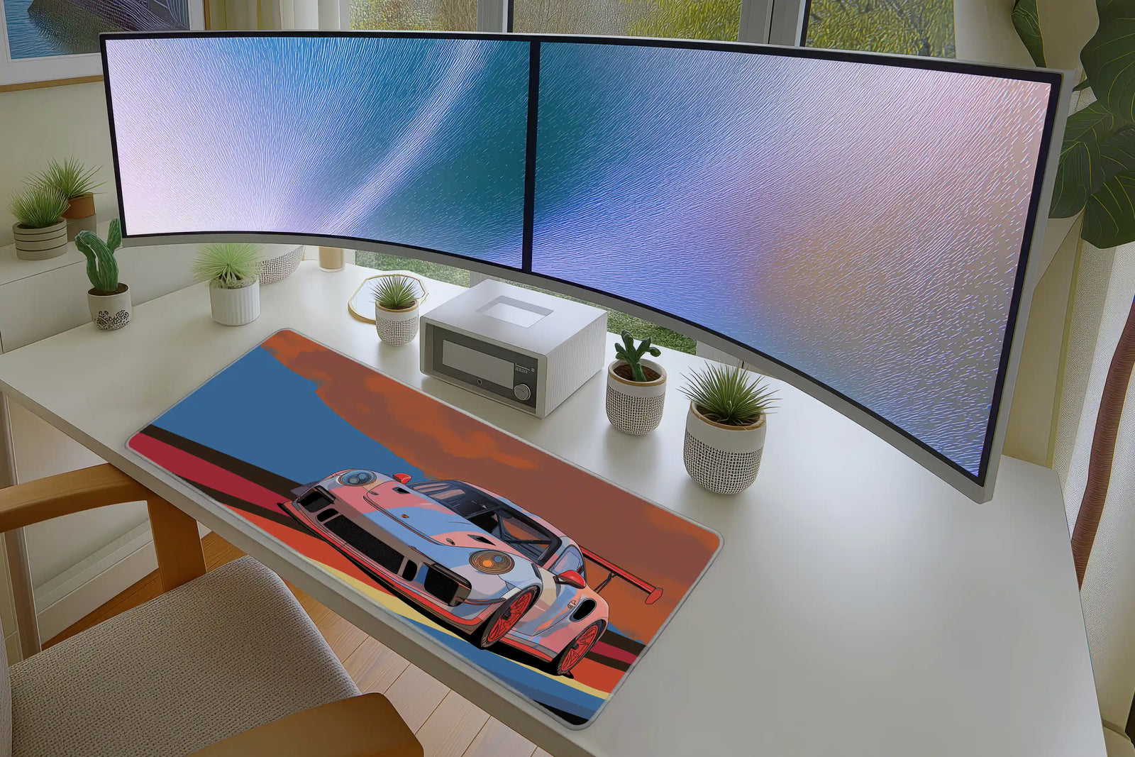 GT Sports Car Mousepad – Retro Racing Art for Car Lovers