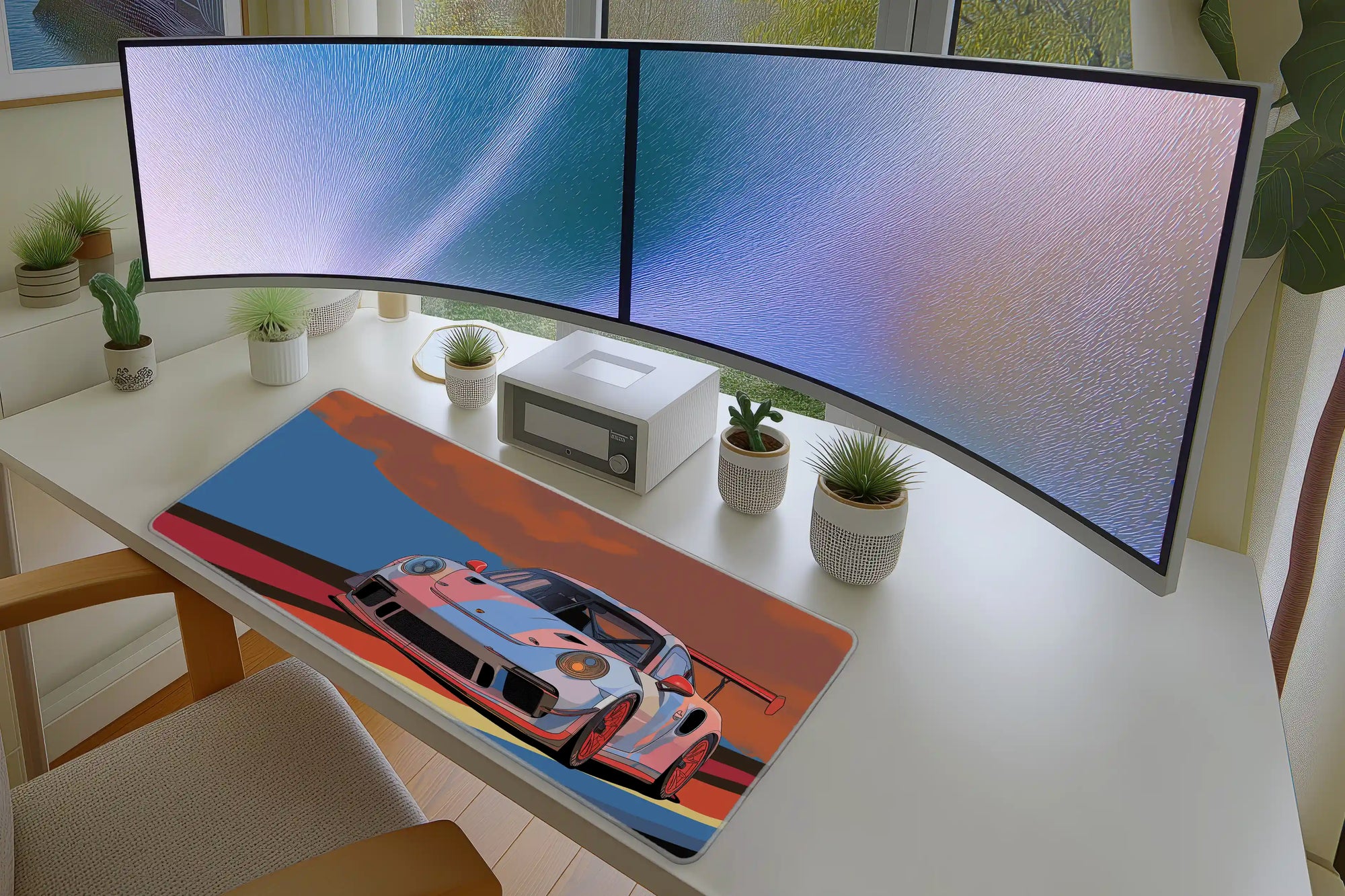 GT Sports Car Mousepad – Retro Racing Art for Car Lovers