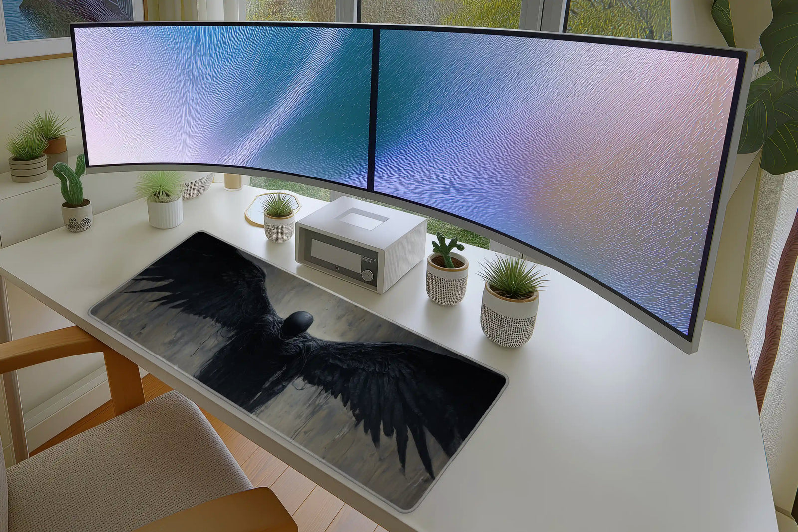 Dark Angel Mousepad – Gothic Winged Figure Art