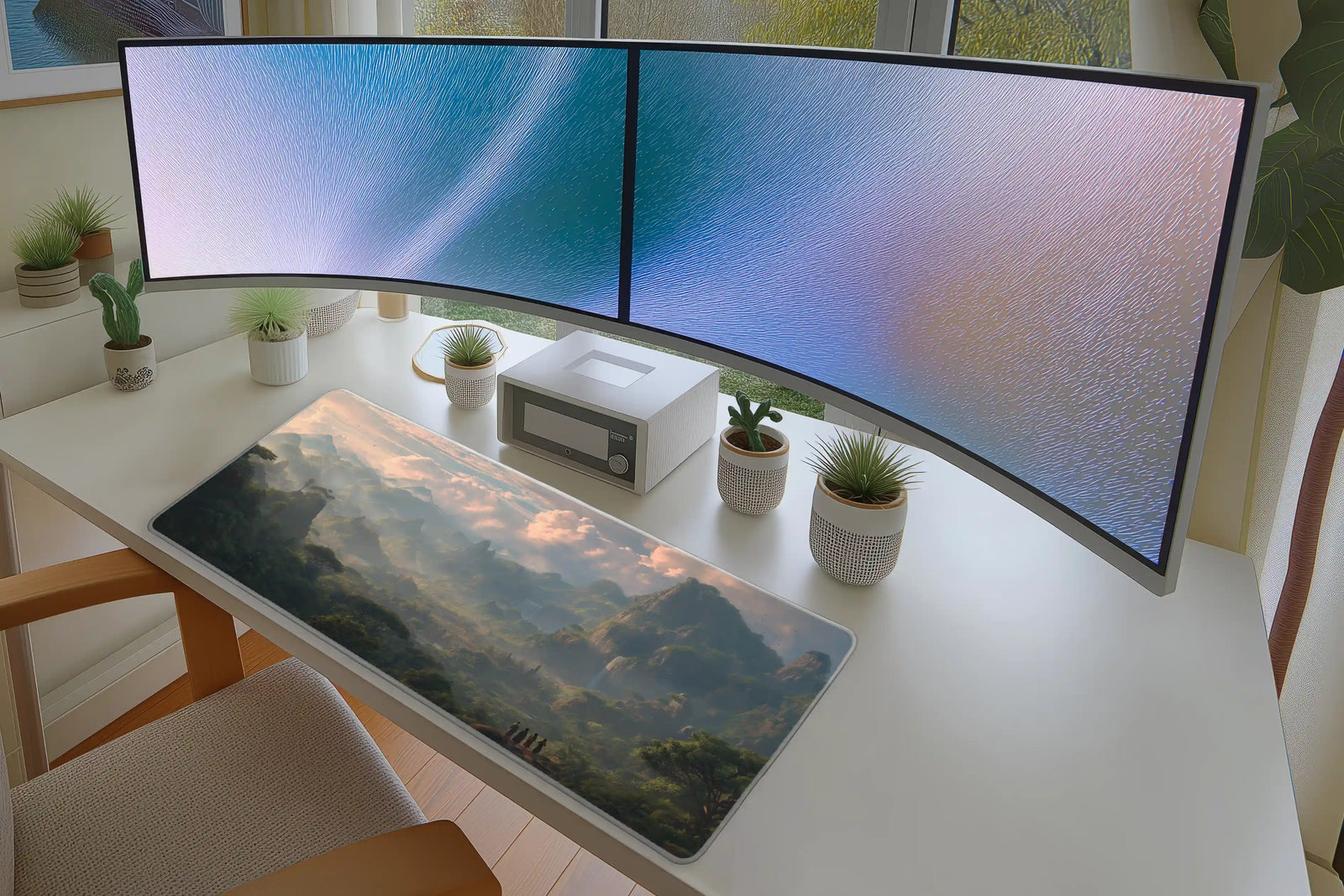 Fantasy Mountain Valley Landscape Mousepad