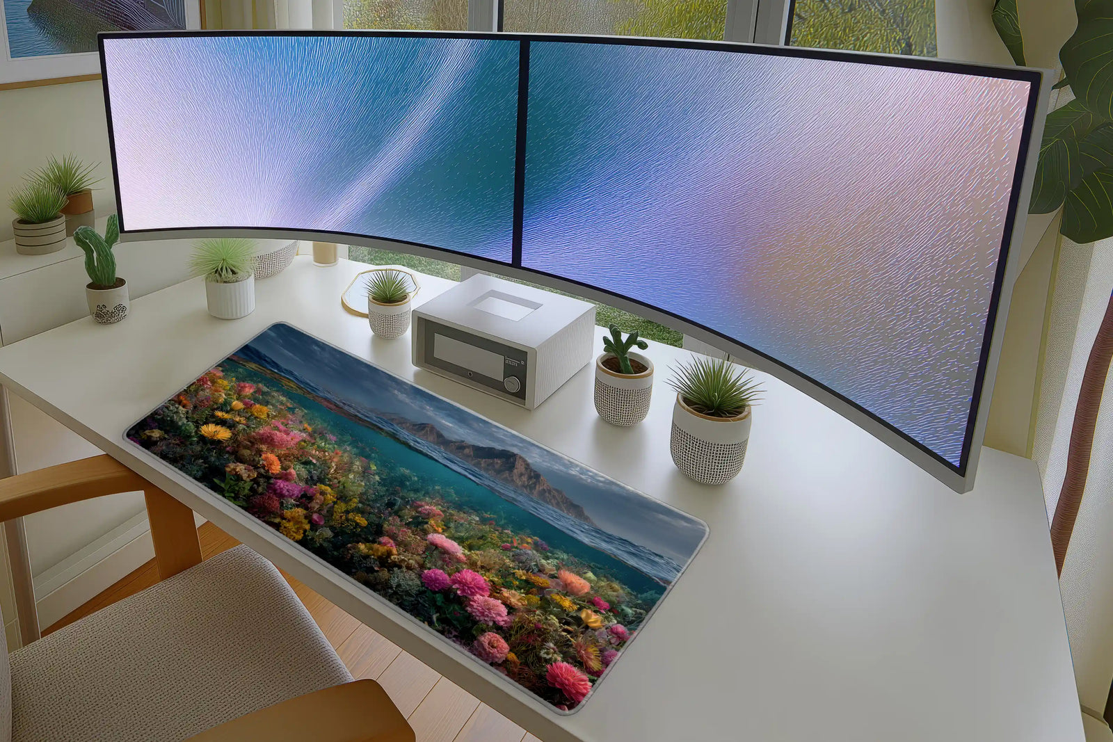 Underwater Floral Paradise Mousepad – Ocean Bloom Art