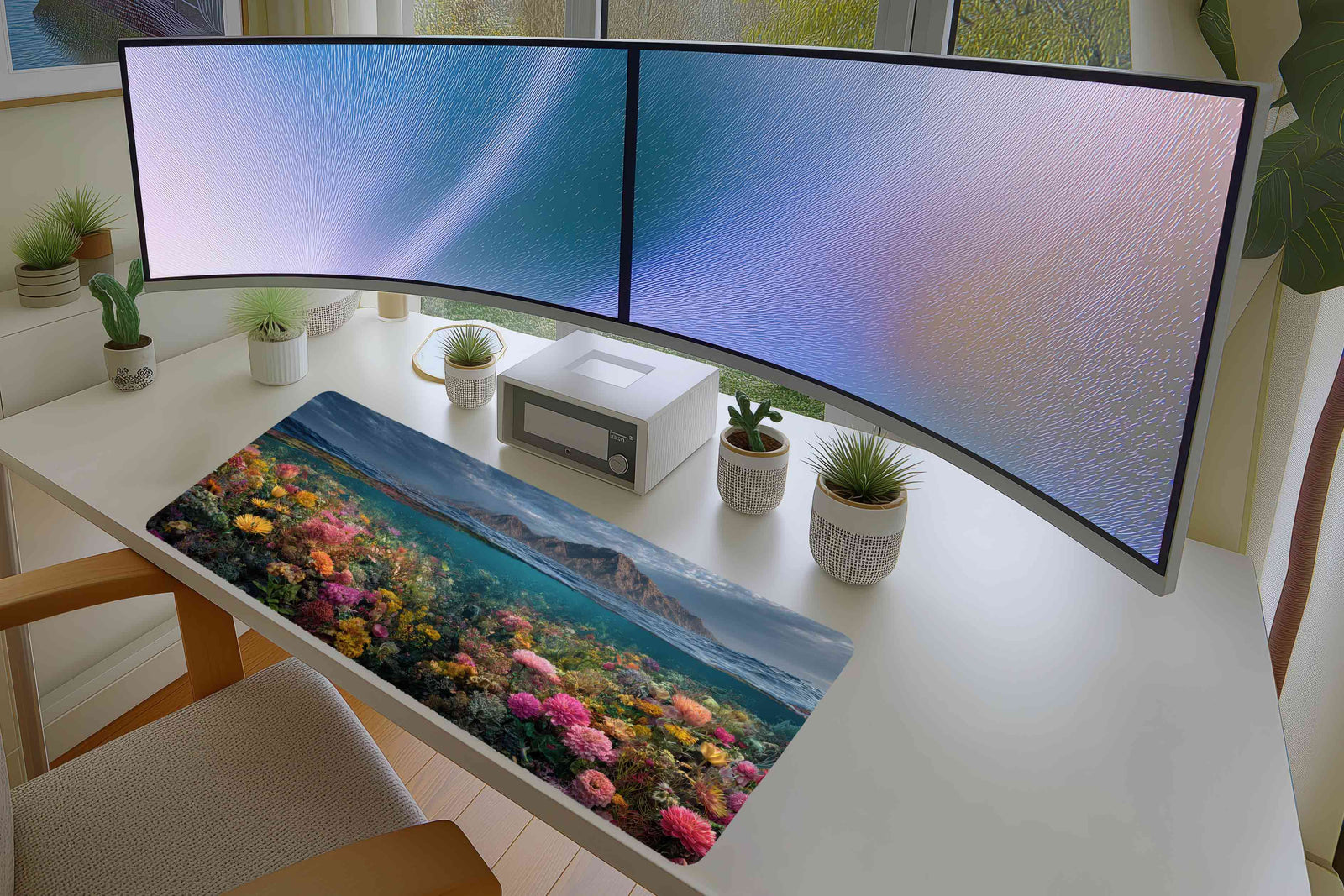 Underwater Floral Paradise Mousepad – Ocean Bloom Art
