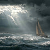 Stormy Sea Sailboat Mousepad – Dramatic Ocean Adventure