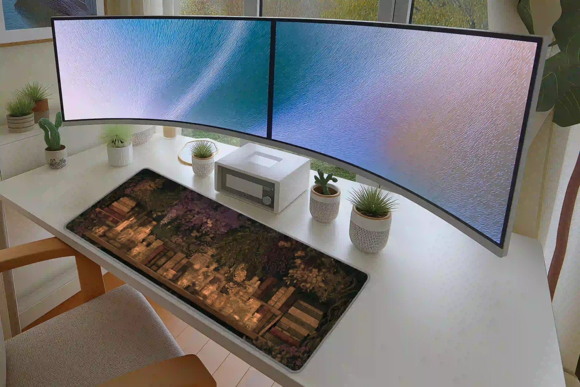 Dark Academia Botanical Library Apothecary Desk Mat