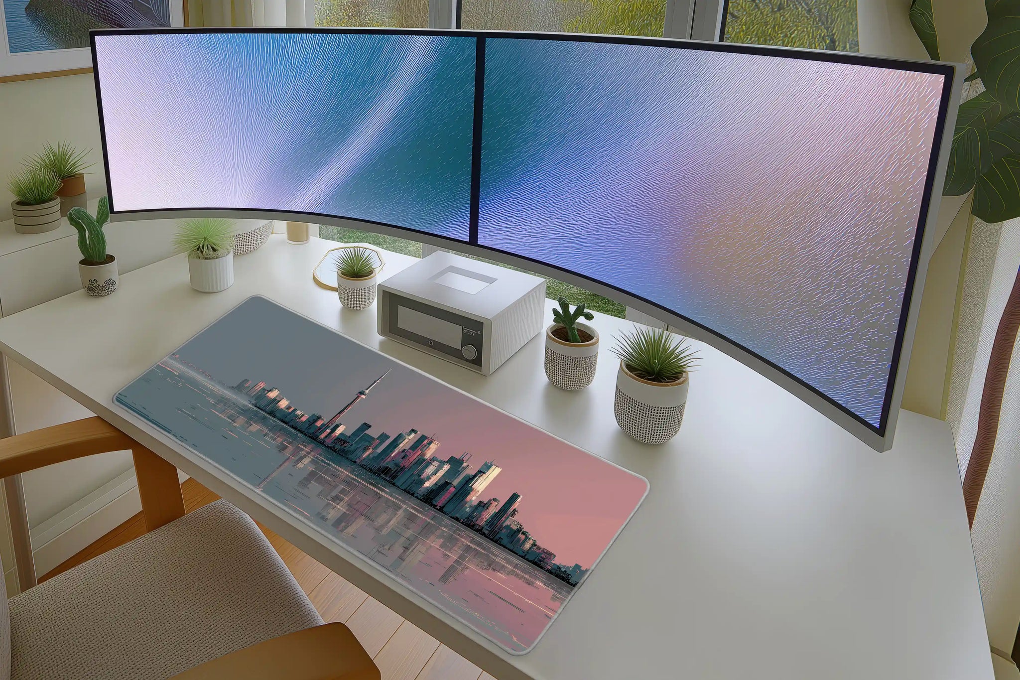 Toronto Pixel City Mousepad – Pastel Reflections Desk Mat