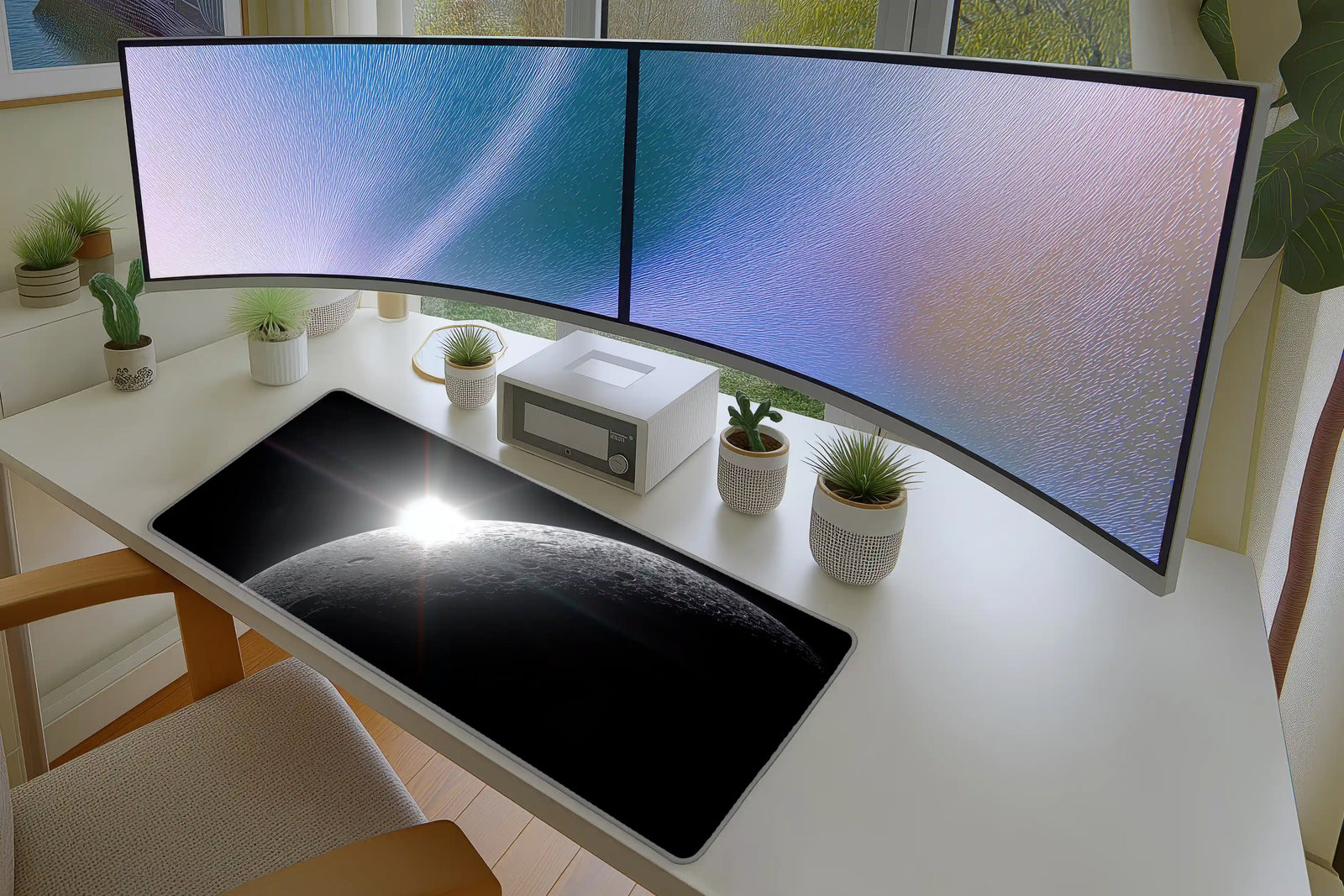 Craters of the Moon Mousepad – Space Sunrise in Orbit
