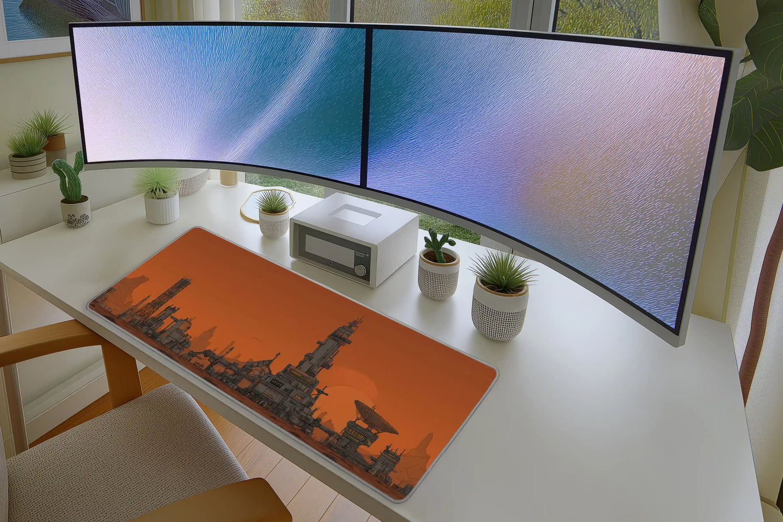 Mars Colony Mousepad – Sci-Fi Red Planet Base Artwork