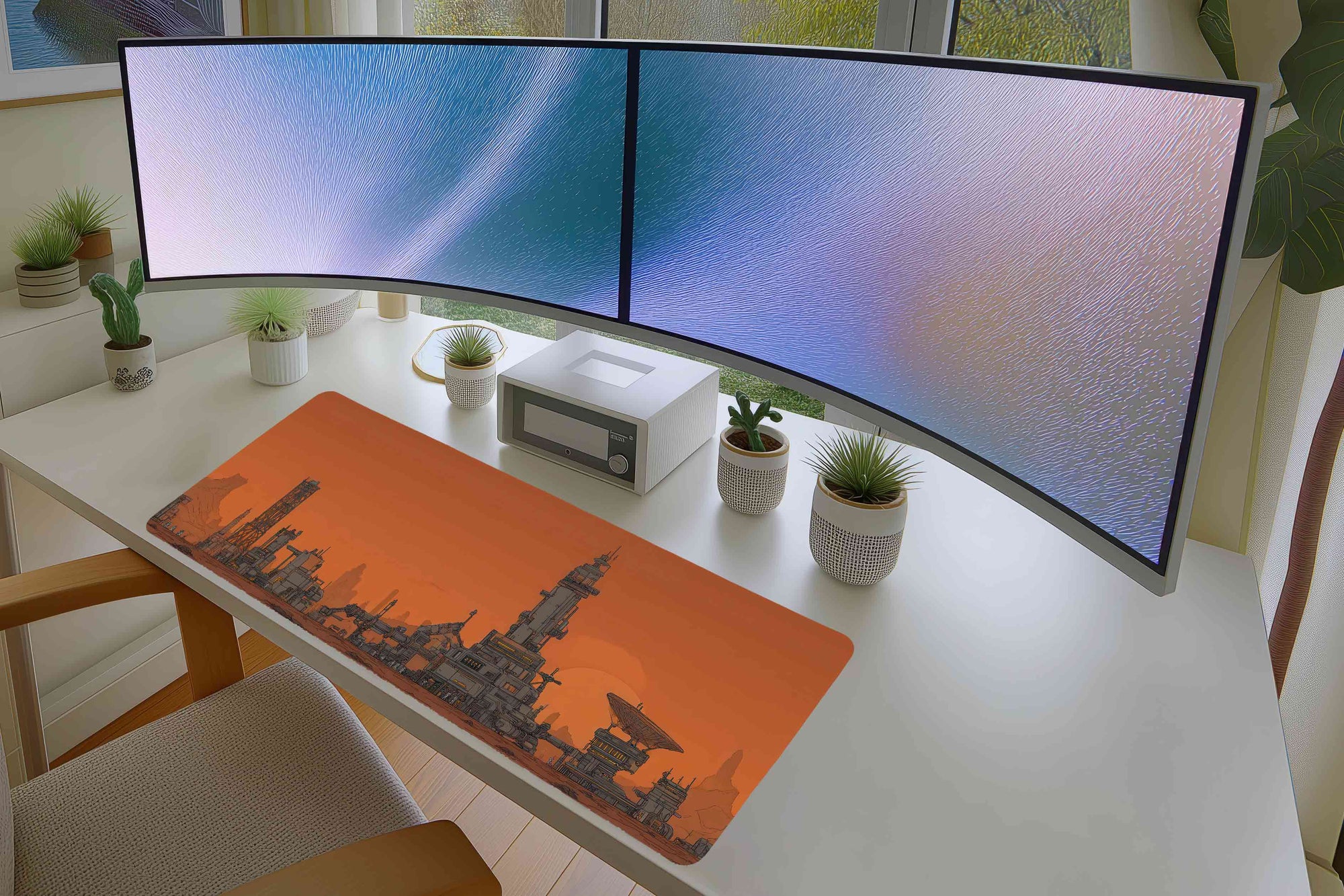 Mars Colony Mousepad – Sci-Fi Red Planet Base Artwork