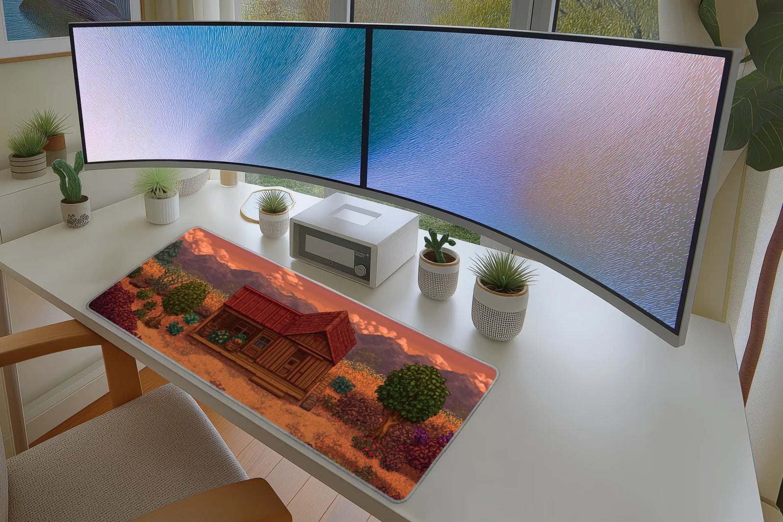 Pixel Cottage Autumn Valley Gaming Mousepad