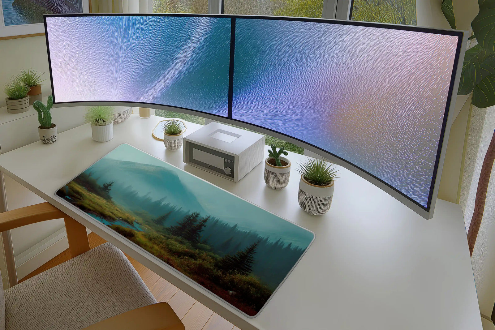 Misty Mountain Forest Landscape Mousepad