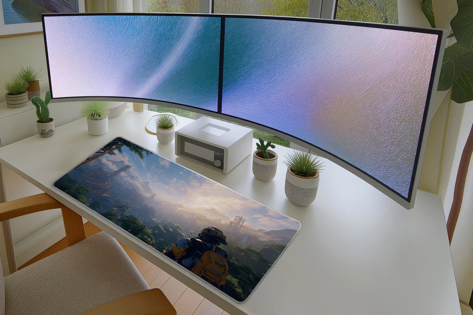 Sci-Fi Jungle Explorer Mousepad – Futuristic Adventure Art