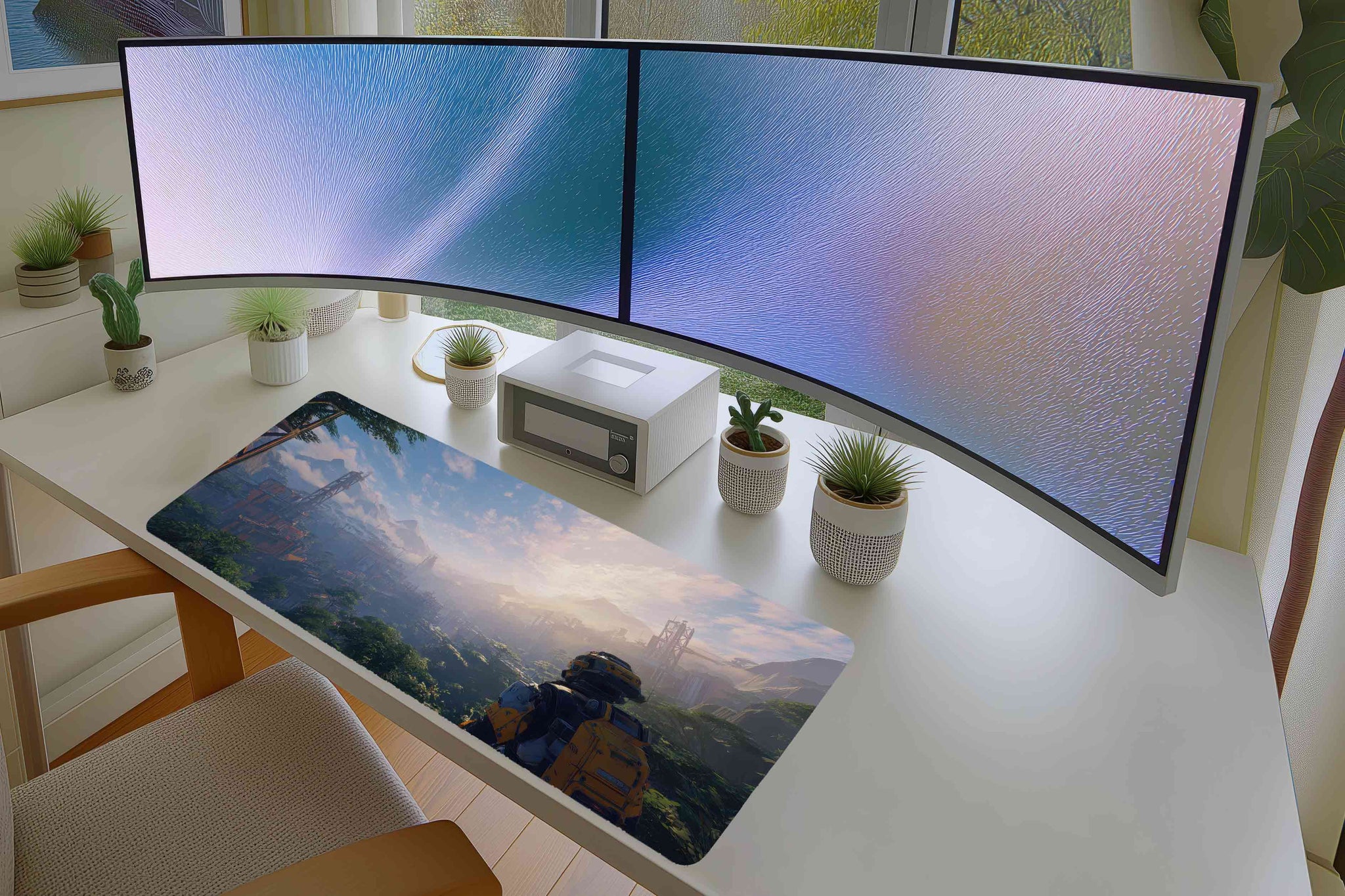 Sci-Fi Jungle Explorer Mousepad – Futuristic Adventure Art