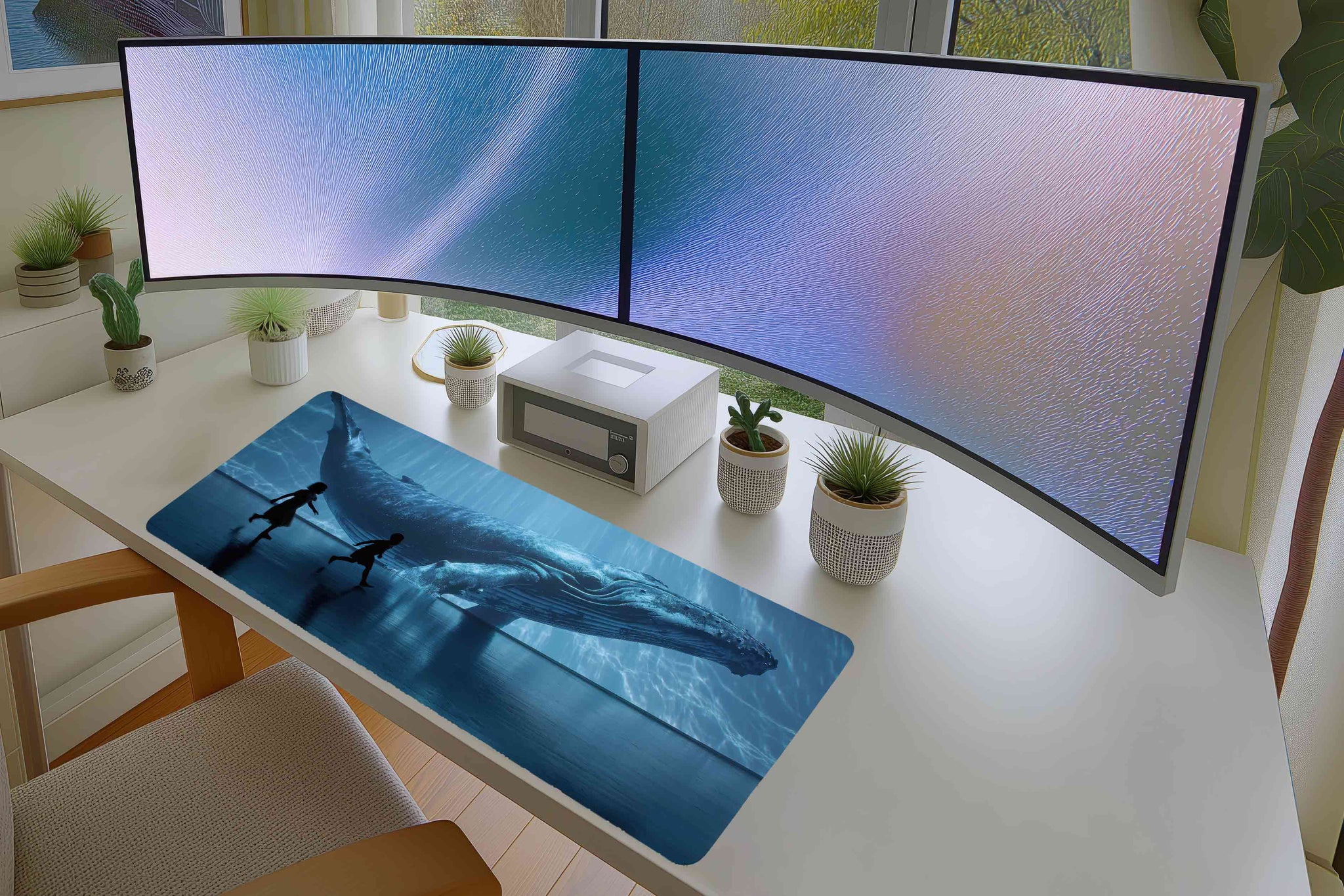 Majestic Whale & Kids Mousepad – Ocean Magic in Motion