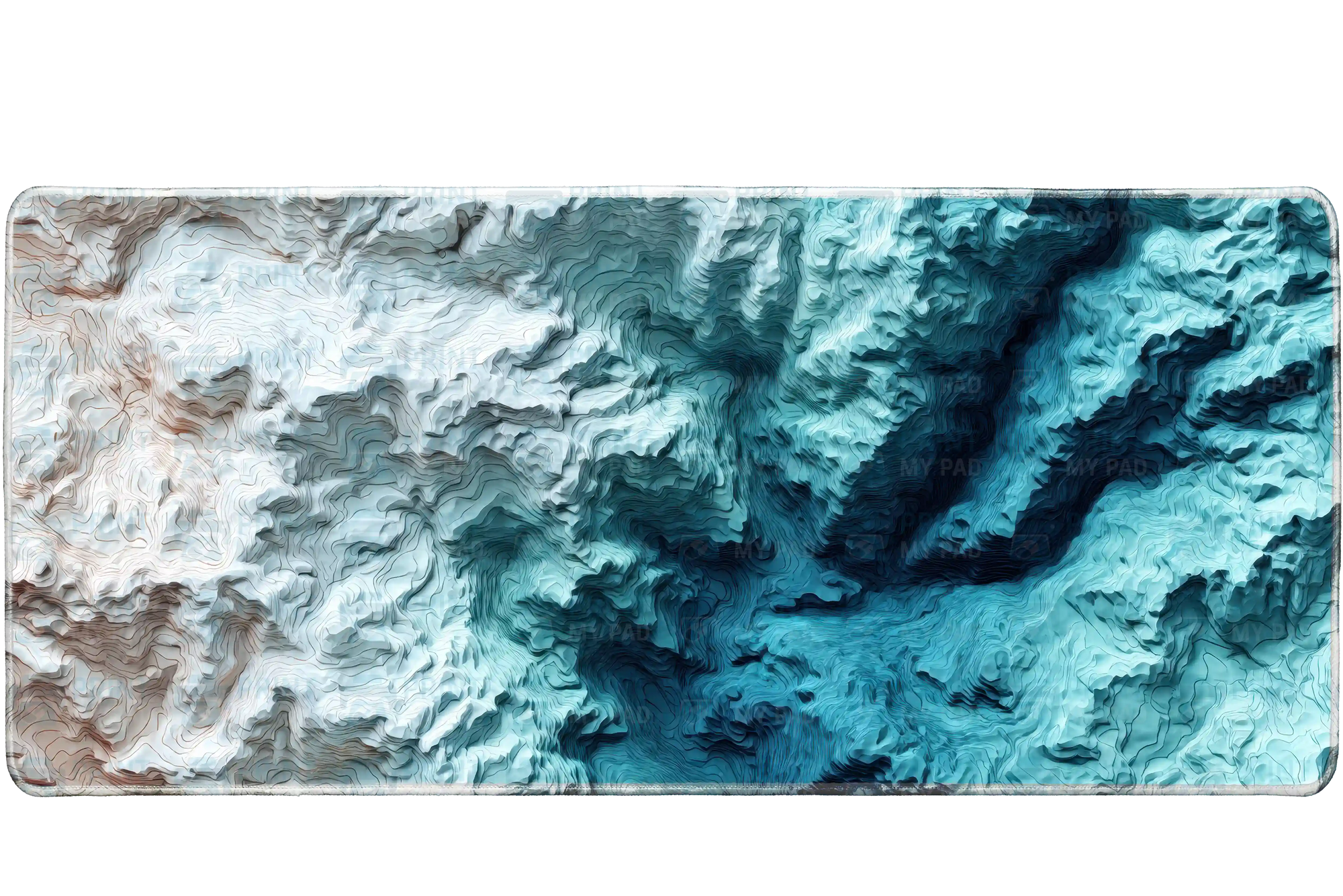 Abstract 90x40cm custom desk mat, smooth washable surface – PrintMyPad