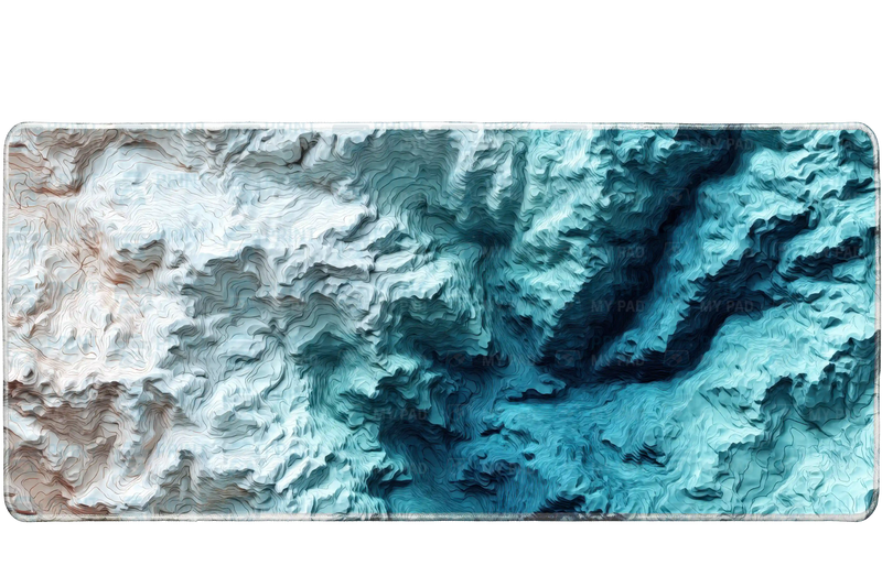Abstract 90x40cm custom desk mat, smooth washable surface – PrintMyPad