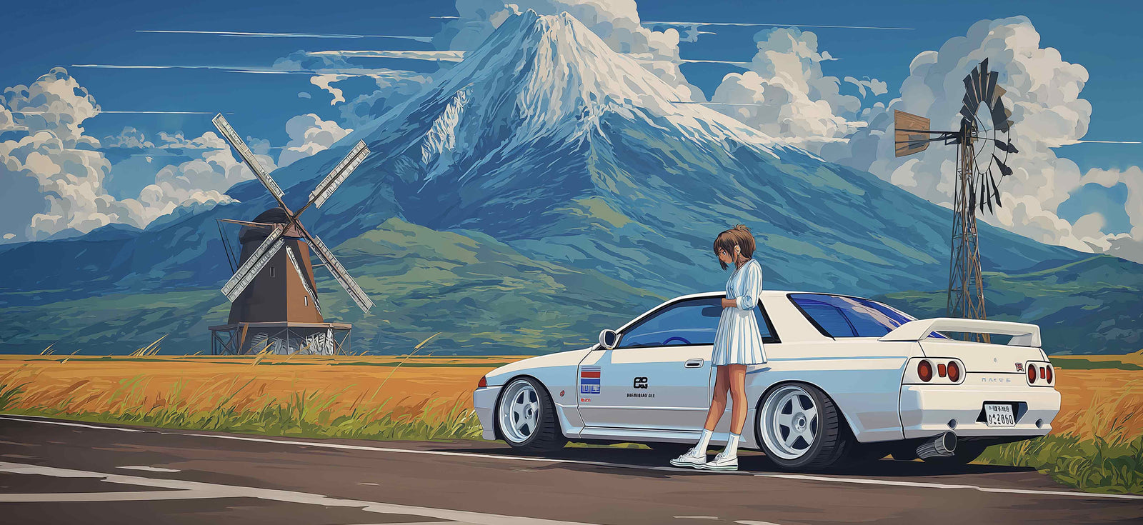 Anime 90x40cm custom desk mat, stitched edge finish – Print My Pad