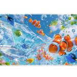 Frutiger Aero Aquarium desk mat artwork in a wide product view