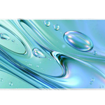 Aqua Liquid Chrome desk mat artwork in a wide product view