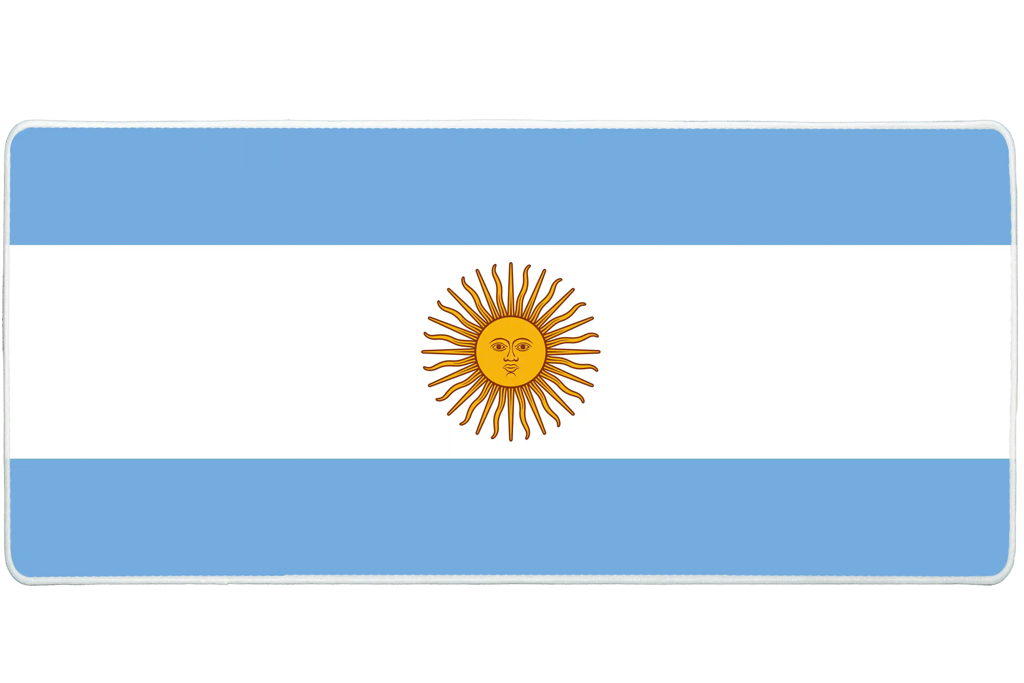 Country 36x16in custom desk pad, stitched edge Argentina flag – Print My Pad