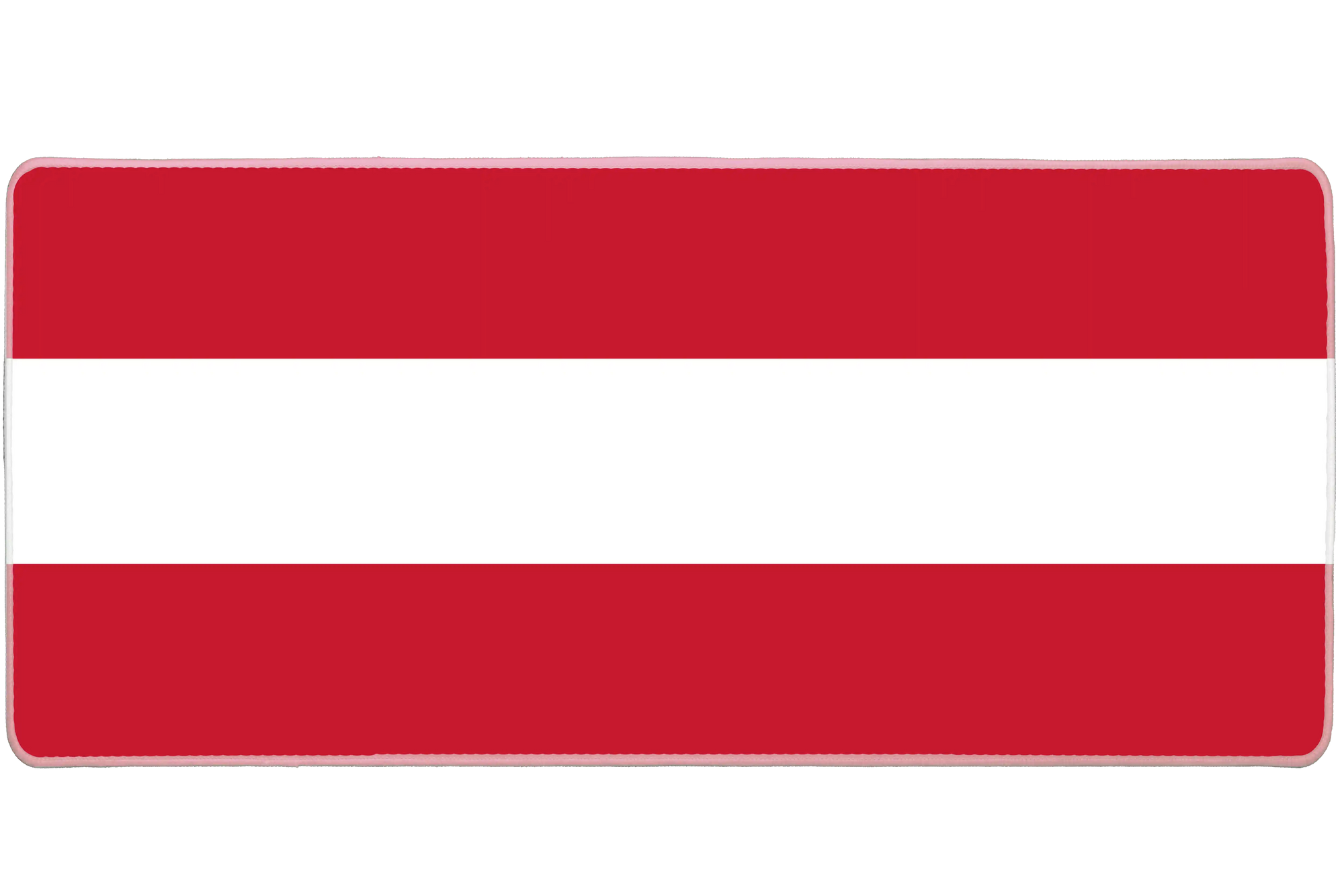 Country 36x16in custom desk mat, stitched edge Austria flag – PrintMyPad