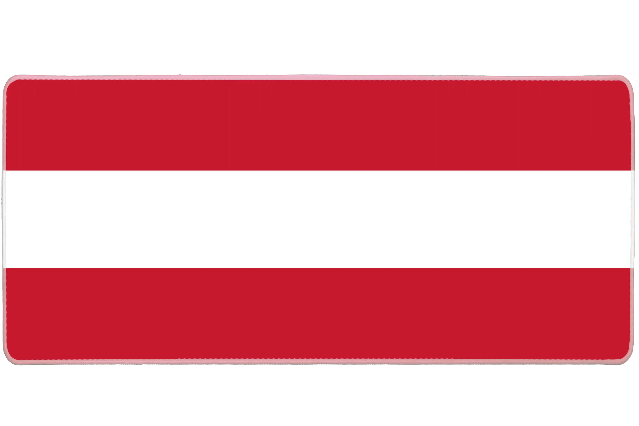 Country 36x16in custom desk mat, stitched edge Austria flag – PrintMyPad