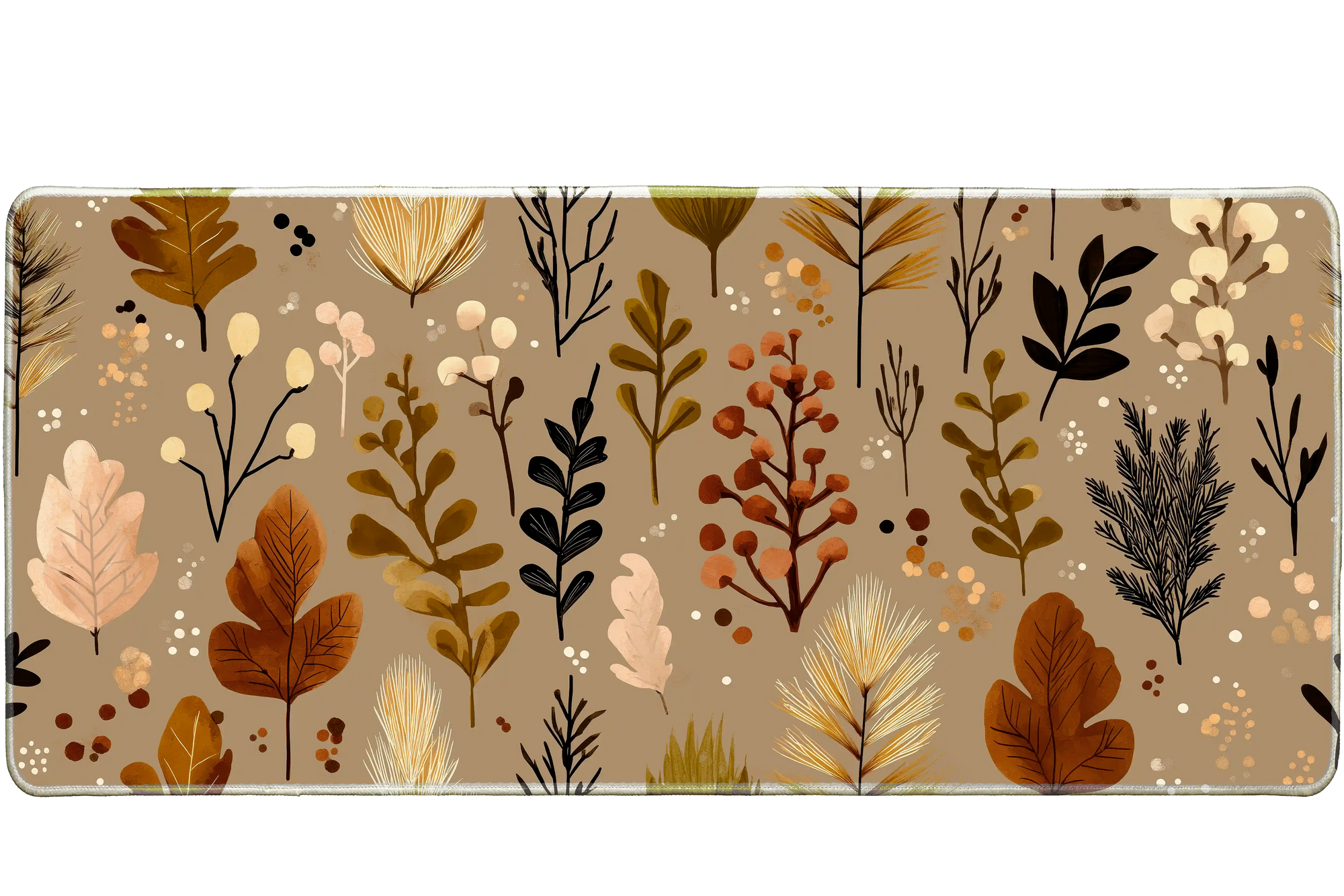 Pattern 36x16in custom desk mat, stitched edge – PrintMyPad