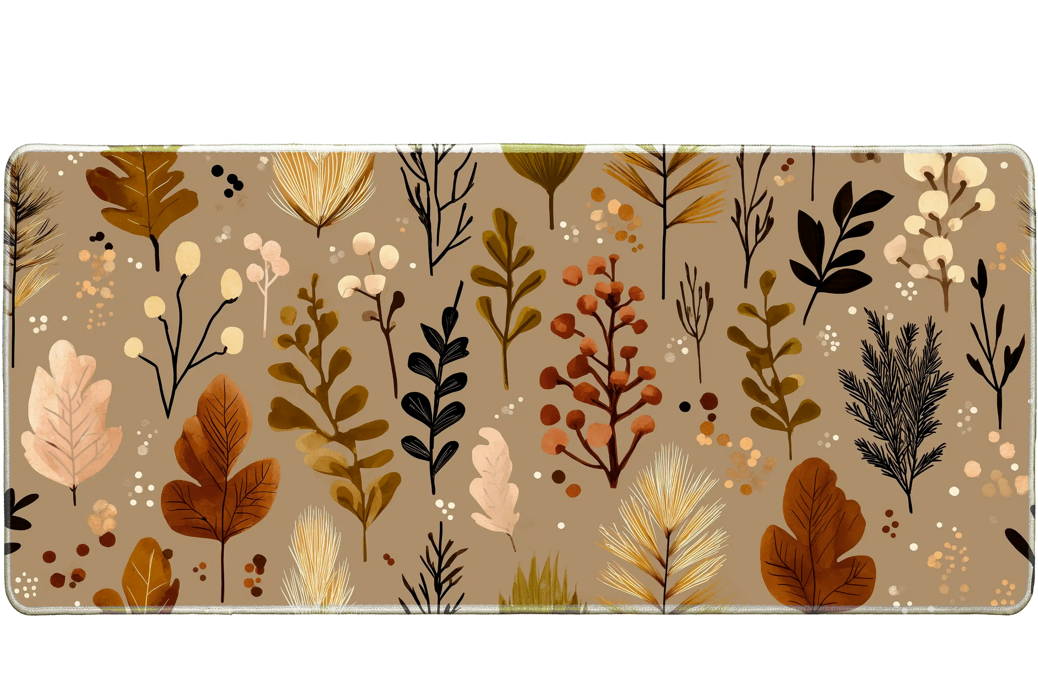 Pattern 36x16in custom desk mat, stitched edge – PrintMyPad