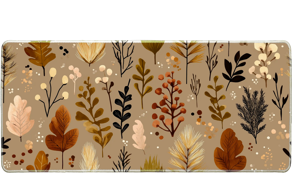 Pattern 36x16in custom desk mat, stitched edge – PrintMyPad