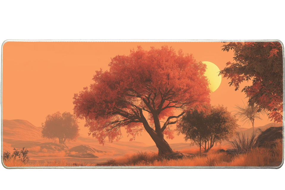 Landscape 900x400mm custom desk mat, non-slip rubber – Print My Pad