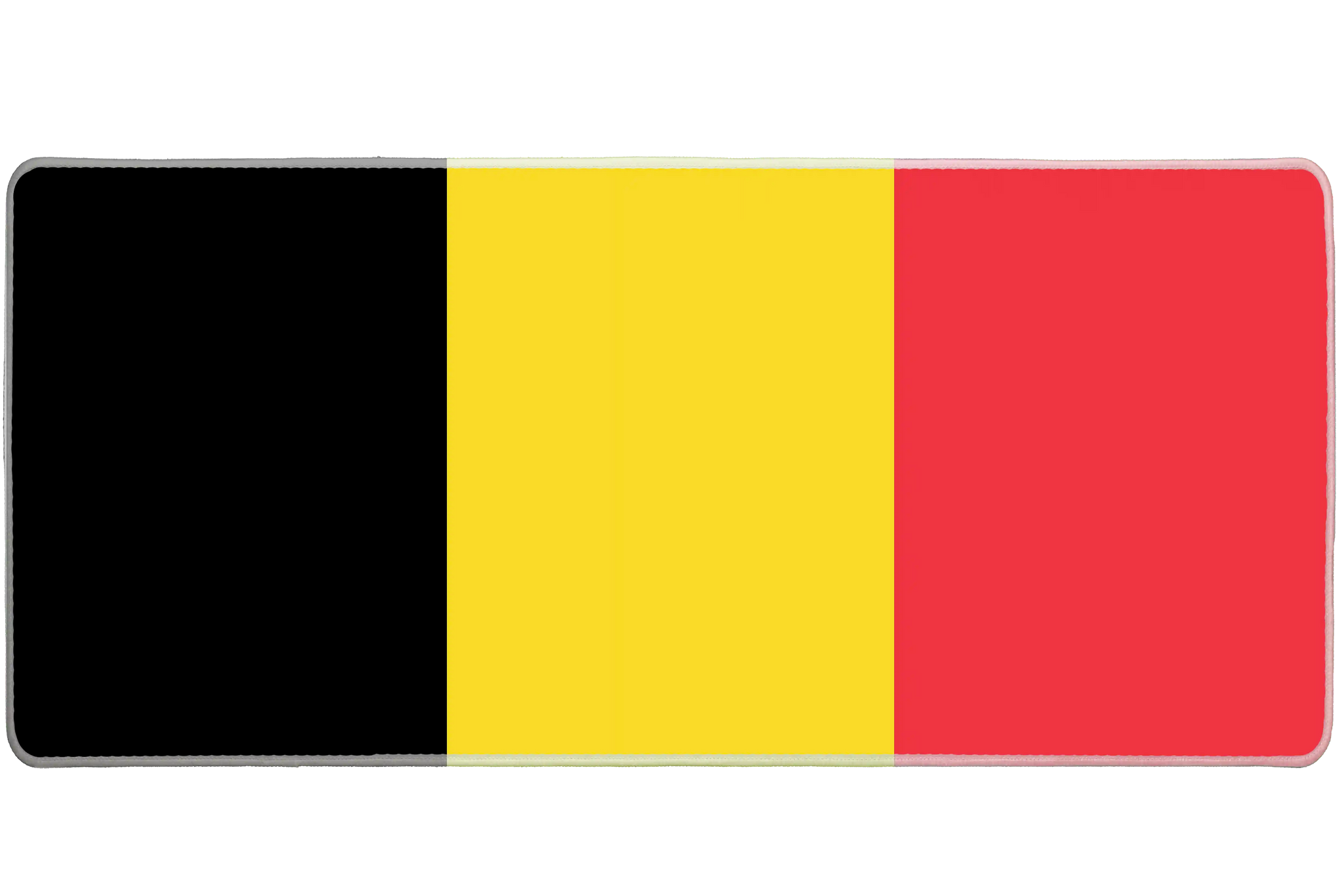 Country 36x16in custom mousepad, stitched edge Belgium flag – PrintMyPad