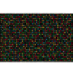 Binary Code Desk Mat | Programming Mouse Pad artwork on an extended desk mat with colorful binary code on a black tech background