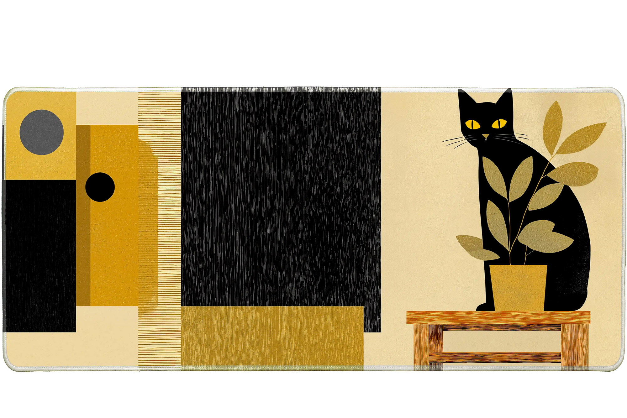 Animal 36x16in custom desk mat, stitched edge – PrintMyPad