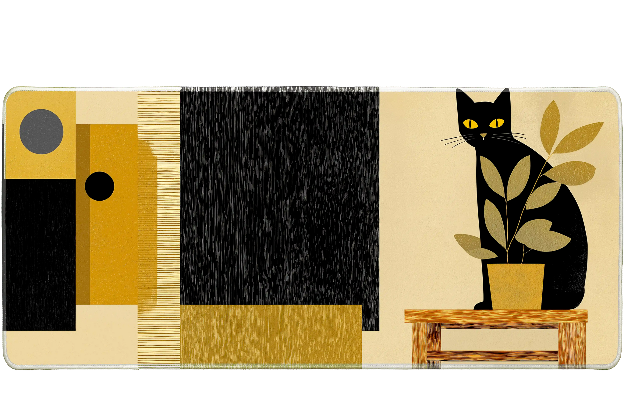 Animal 36x16in custom desk mat, stitched edge – PrintMyPad