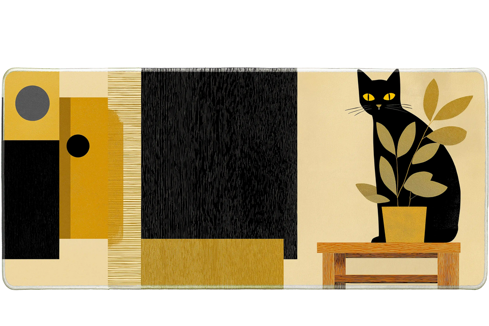 Animal 36x16in custom desk mat, stitched edge – PrintMyPad