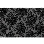 Black Floral Lace Dark Vintage desk mat with raised-effect roses, scrollwork details, and a textured