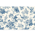 Blue Chinoiserie desk mat artwork in a wide product view