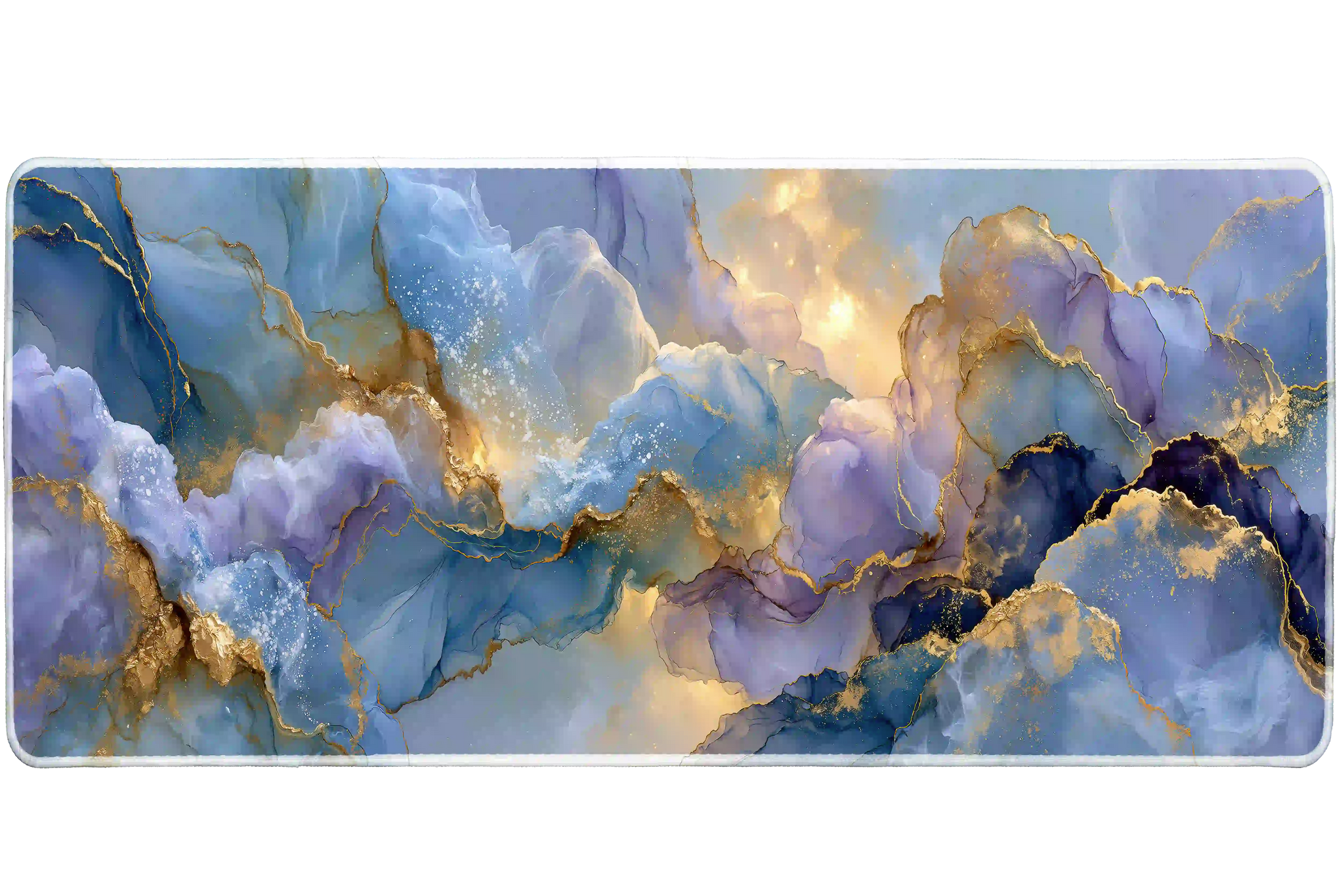 Abstract 36x16in custom desk pad, stitched edge – Print My Pad