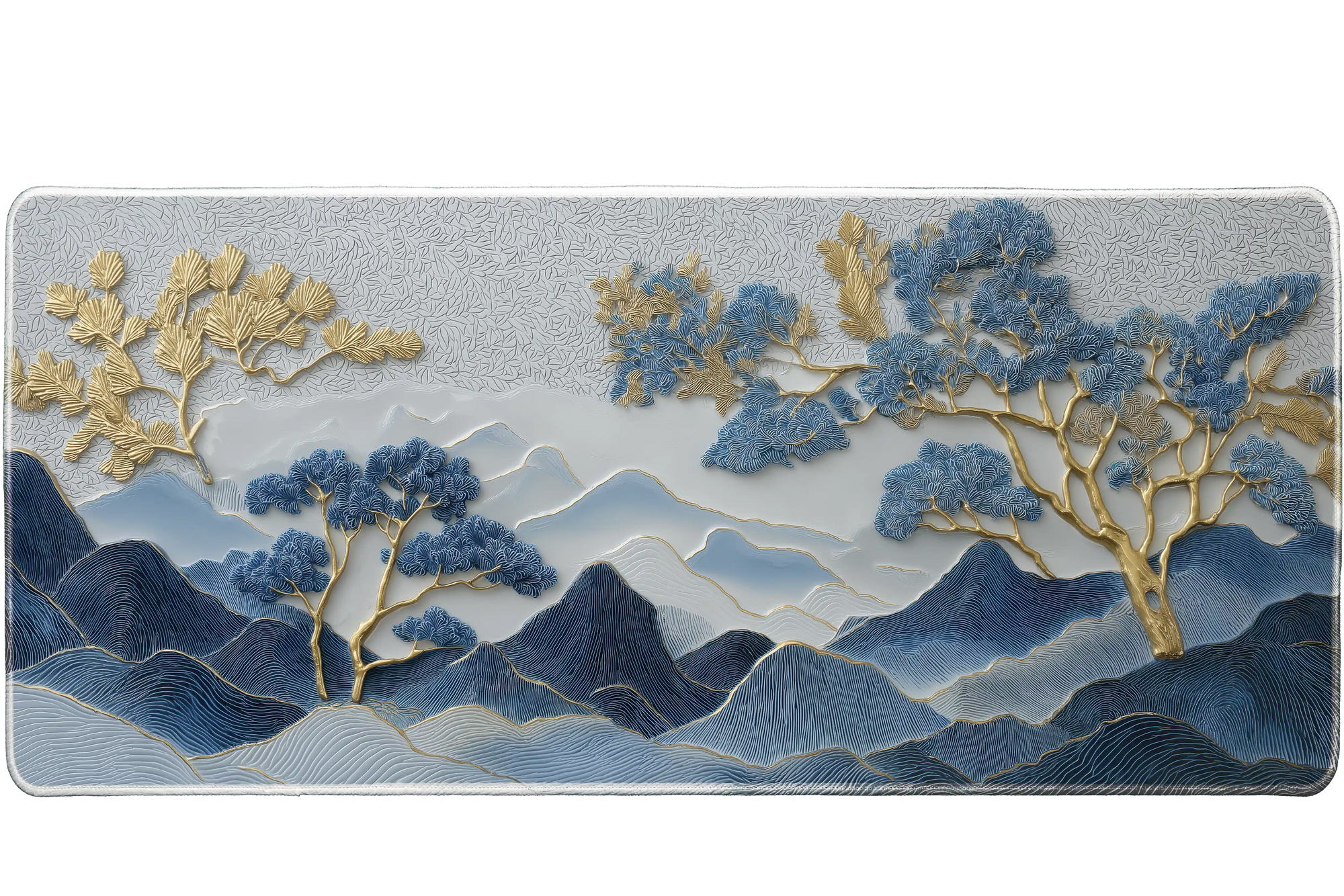 Landscape 36x16in custom desk mat, non-slip rubber – PrintMyPad