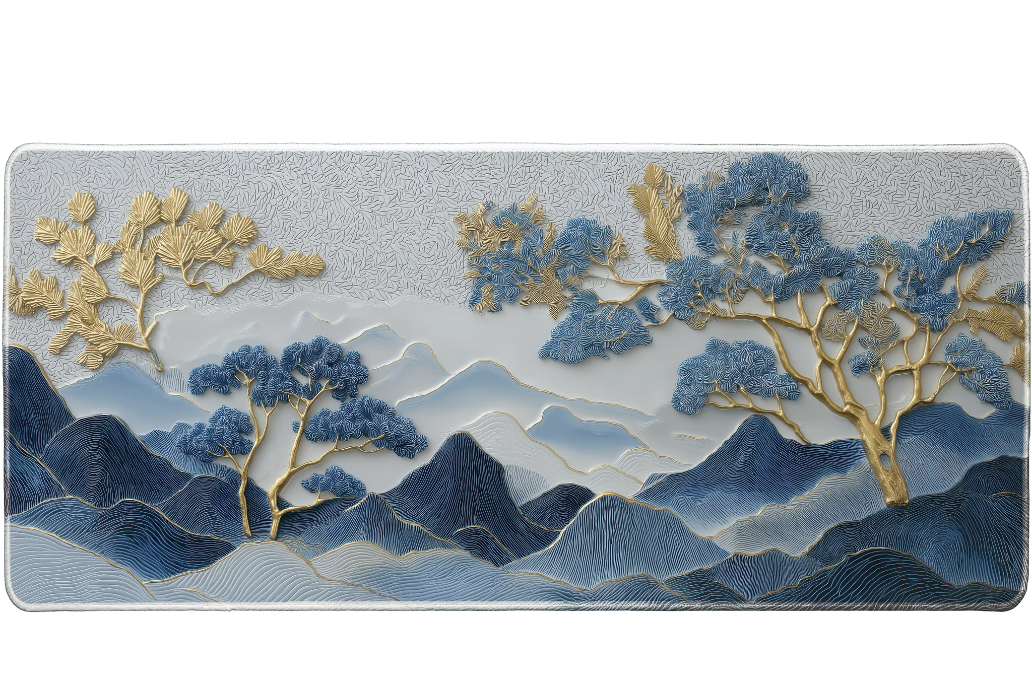 Landscape 36x16in custom desk mat, non-slip rubber – PrintMyPad