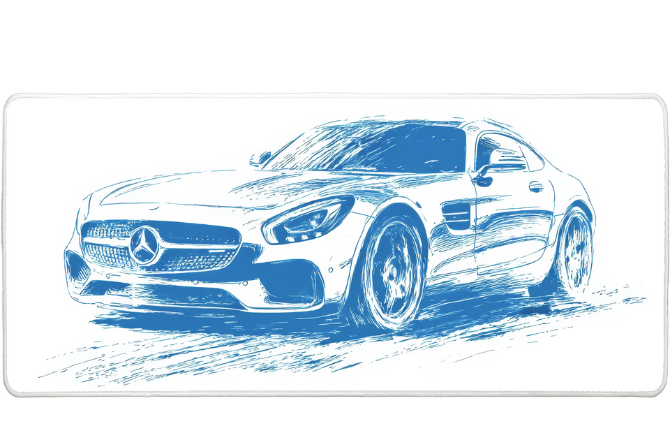 Cars 36x16in custom deskpad, non-slip rubber – Print My Pad