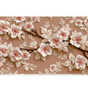 Blush Floral Branch Ivory Blossom desk mat with ivory blossoms, warm neutral tones, and graceful