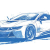 Cars 36x16in custom mousemat, stitched edge finish – PrintMyPad