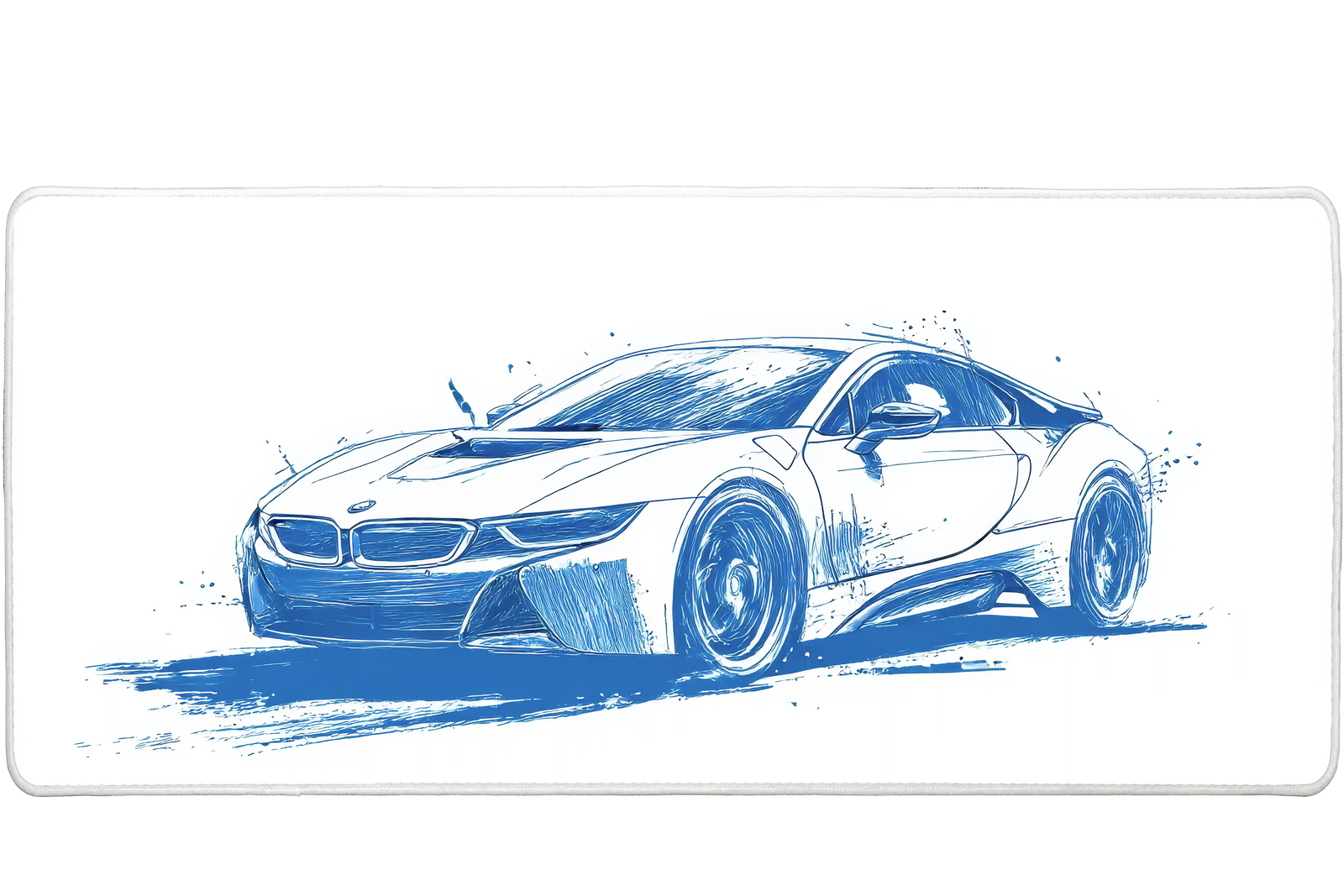Cars 36x16in custom mousemat, stitched edge finish – PrintMyPad
