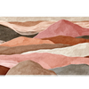 Boho Watercolor Mountains desk mat artwork in a wide product view