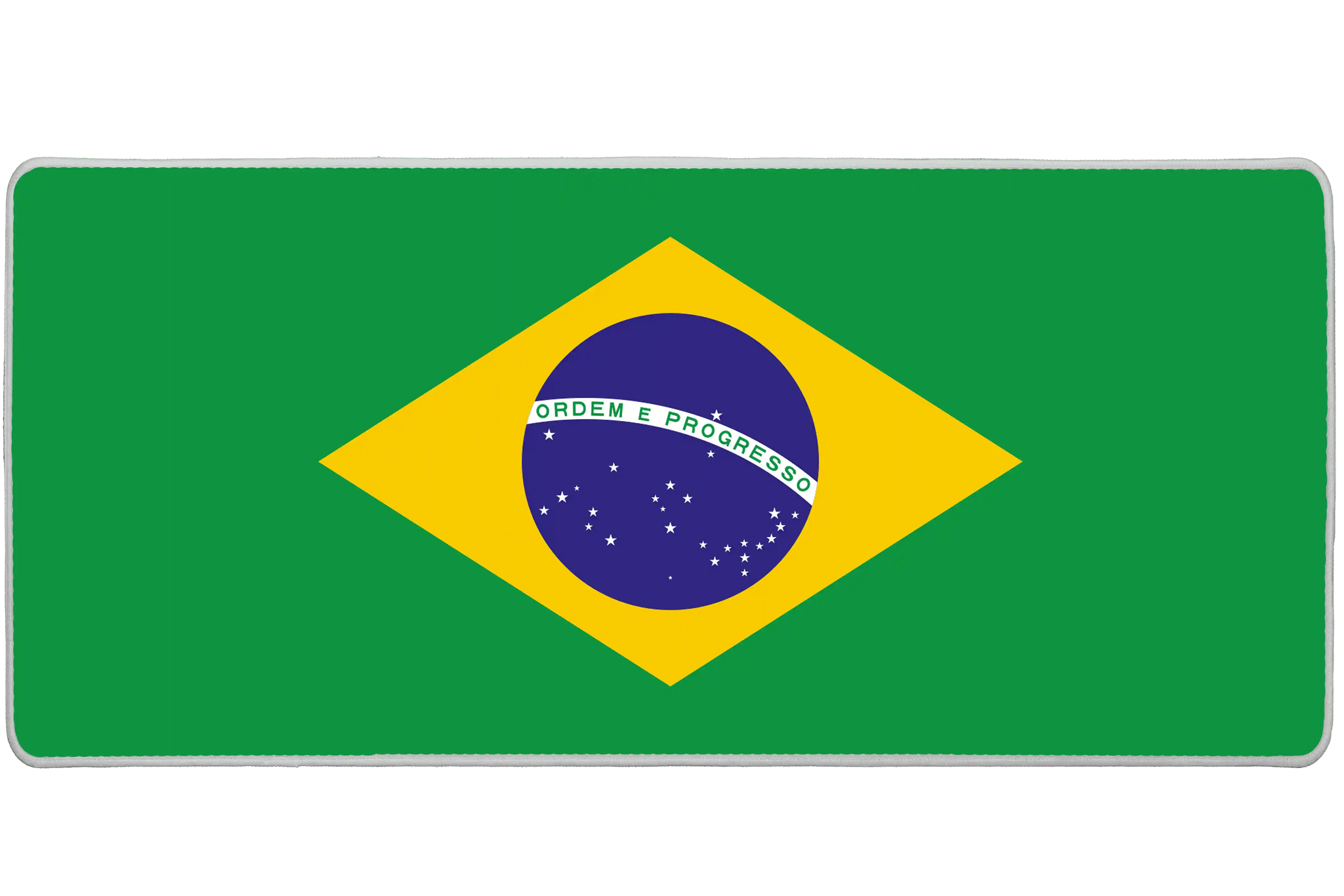 Country 36x16in custom mouse pad, stitched edge Brazil flag – PrintMyPad