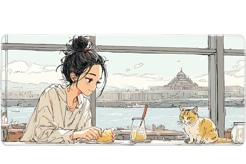 Anime 36x16in custom desk mat, stitched edge – PrintMyPad