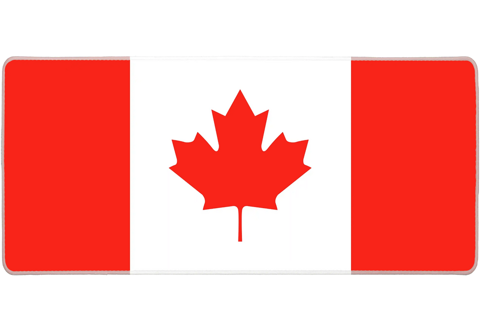 Country 36x16in Canadian Flag, non-slip rubber – PrintMyPad